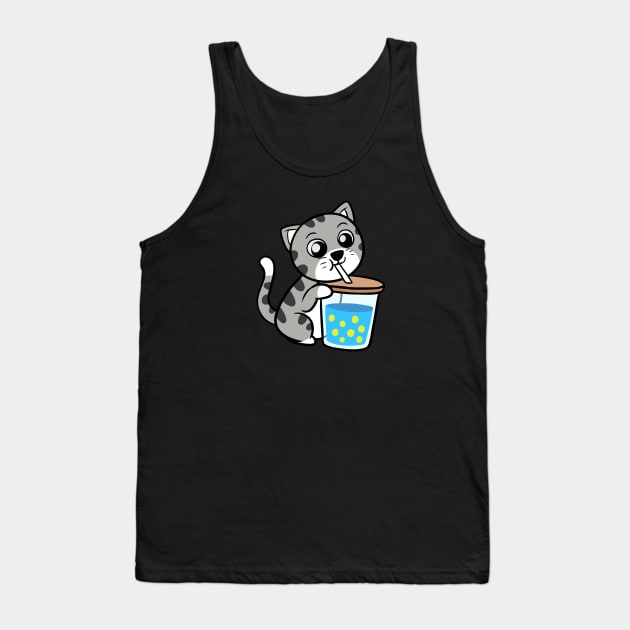 Boba Cat Tank Top by WildSloths